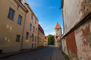 Fototapeta na wymiar Tallinn, Estonia, streets and houses at old Town