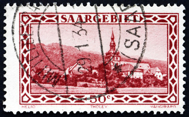 Postage stamp Saar, Germany 1927 Tholey Abbey