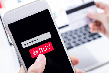 People are entering credit card passwords for shopping.