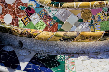 Obraz premium Barcelona, Park Güell Szczegóły