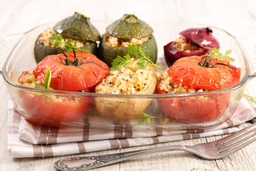 stuffed vegetable with grain