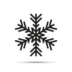 snowflake icon isolated on white background vector illustration EPS10