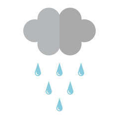 Fototapeta na wymiar Rain Icon. Cloud rain symbol.Weather. Vector illustration, EPS10.