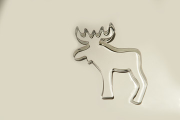 Christmas cookie cutter in a shape of a deer