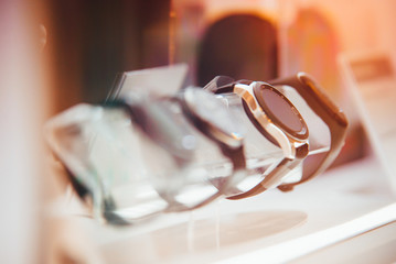 Smart watch behind glass
