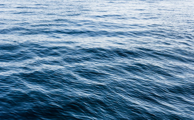 Blue sea surface with waves . Water background.