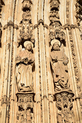 Détail du portail de la cathédrale de Tolède, Espagne