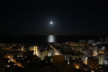 fotos de paisajes varios noche luna cielo mar 