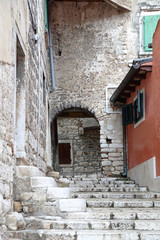 Fototapeta na wymiar Stairs in Rovinj Croatia