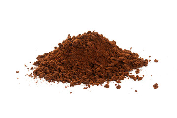 Brown instant coffee powder