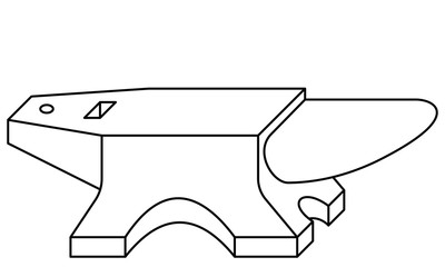 Anvil tool contour icon