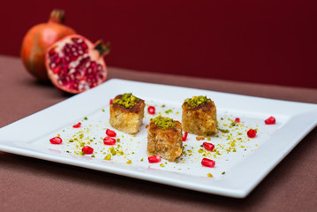 Namoura or Basbousa, a syrup soaked arabic semolina cake 