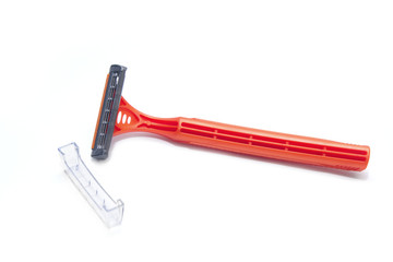 Razor shaving machine isolated on white background. Side view