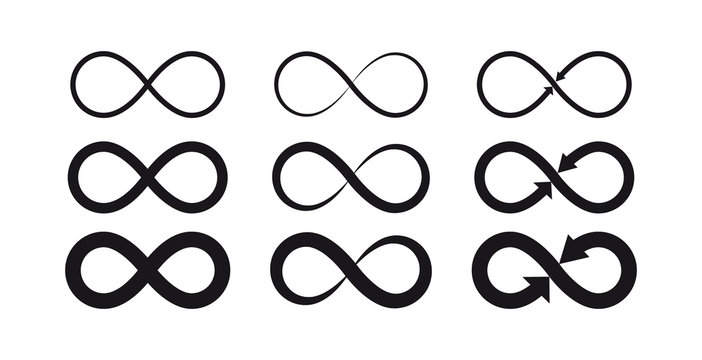 Infinity symbols. Eternal, limitless, endless, life logo or tattoo concept.