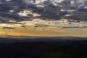 Sunset Mountain view ,Guanacaste, Costa Rica.