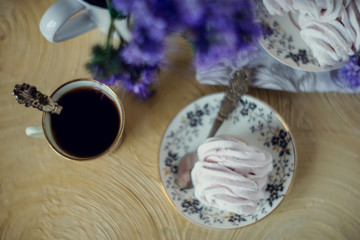 Homemade fresh marshmallow.