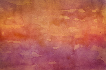Autumn ink and watercolor textures on white paper background. Paint leaks and ombre effects. Hand painted abstract image. © artistmef