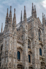 Fototapeta premium Architectonic details from the famous Milan Cathedral