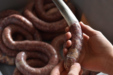 making venison sausage by hand