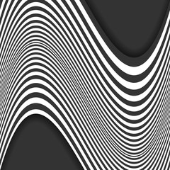 Abstract striped background. Black and white. Vector illustration