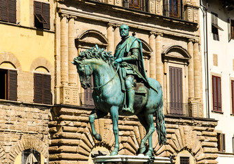 Fototapeta premium Statua equestre di Cosimo in Florence