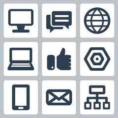 Vector isolated web/internet icons set