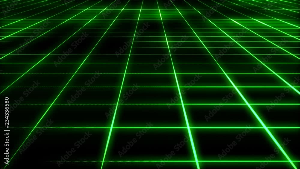 Aufkleber abstract technology grid background loop/ 4k animation of an abstract minimal cyberspace grid backgr