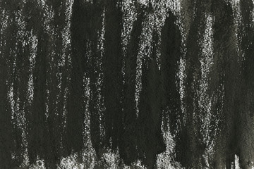  Black with grey ink texture with abstract washes and brush strokes on white watercolor paper background.