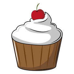 Delicious cupcake dessert