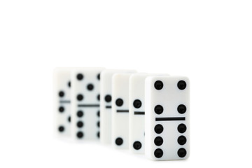 Dominoes isolated on white background