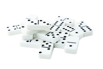 Dominoes isolated on white background