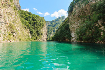 Fototapeta na wymiar Koman Lake in Albania