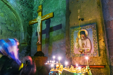 Interior of Svetitskhoveli Cathedral in Mtskheta, Georgia