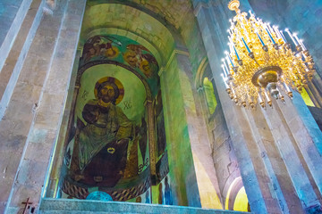 Interior of Svetitskhoveli Cathedral in Mtskheta, Georgia © monticellllo