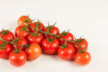 vegetables over white background