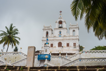 Obraz premium Buildings and commercial establishments in Panjim the capital city of Goa