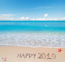 happy 2019 in the sand