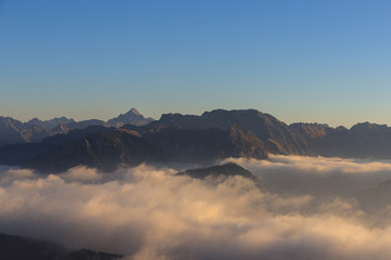 Obraz premium Allgäuer Alpen über dem Nebelmeer