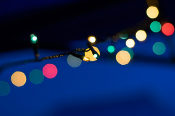 Christmas tree lights at night with bokeh background No. 4