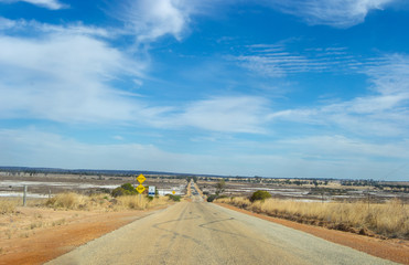 Arid and desertic landscape of Perth outback