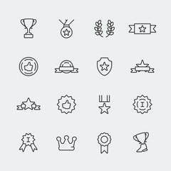 Vector awards mini icons set