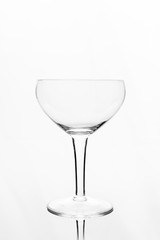 empty cocktail glass isolated on white background