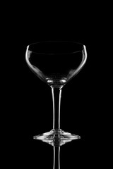 cocktail glass isolated on black background