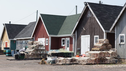 Paysage bord de mer p&egrave;cheurs