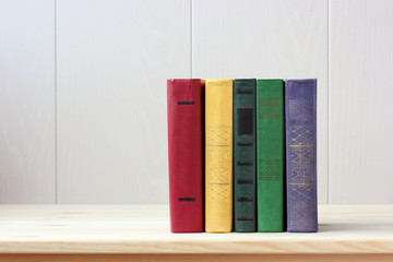 Books on the table.