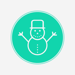 Snowman vector icon sign symbol