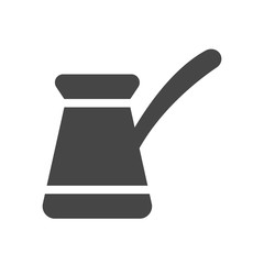 Turkish coffee cezve vector icon. filled flat sign for mobile concept and web design. Coffee brewing cup simple solid icon. Cezve symbol, logo illustration. Pixel perfect vector graphics