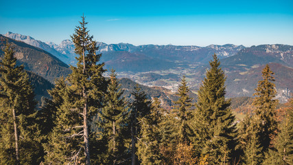 Beautiful alpine view at the famous Rossfeldstrasse-Berchtesgaden-Bavaria-Ger