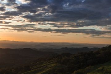 Fototapeta na wymiar Sunset Mountain view ,Guanacaste, Costa Rica.