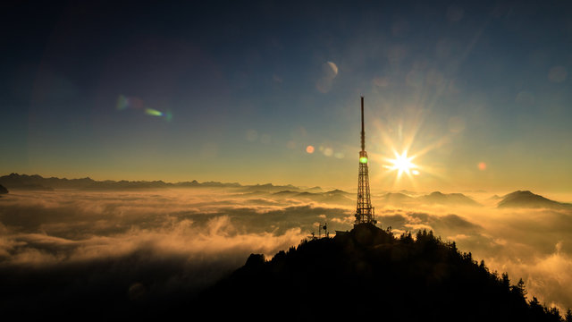 Sonnenuntergang am Gr&uuml;nten